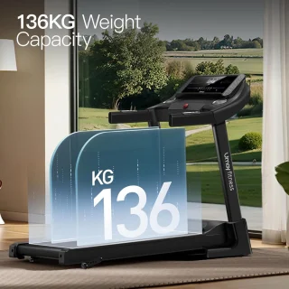 Inklapbare Loopband voor Thuis met Helling en 3,0 pk Motor - 14 km/u, 12 Trainingsprogramma's, Maximale Belasting 136 kg