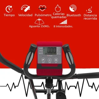 Elliptische trainer met 8 intensiteiten en bioscoop-app-verbinding voor thuisgebruik