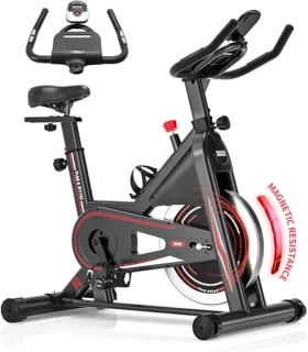 Hometrainer met magnetische weerstand en LCD-monitor voor cardiotraining