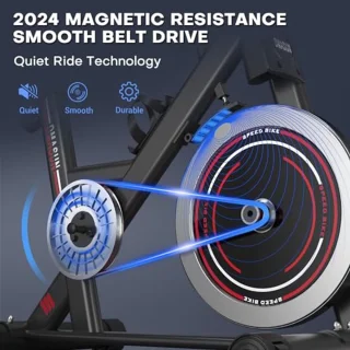 Hometrainer met magnetische weerstand en LCD-monitor voor cardiotraining