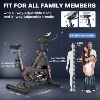 Hometrainer met magnetische weerstand en LCD-monitor voor cardiotraining