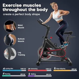 Hometrainer met magnetische weerstand en LCD-monitor voor cardiotraining