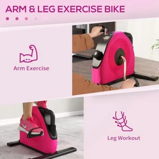 Mini Fitness Bike voor Thuis en Kantoor - Draagbare Fietser met LCD Scherm voor Armen en Benen, Perfect voor Revalidatie
