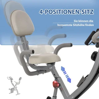 2-in-1 Hometrainer met LCD-display en Inklapbaar Ontwerp - Fietstrainer met 8 Weerstandsniveaus en Spankabels