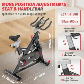 Magnetische Weerstand Fiets met 15kg Vliegwiel - Verstelbare Ergometer Voor Thuis