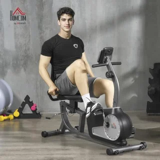 Halflange hometrainer met LCD-scherm - Verstelbare zitting en 8 weerstandsniveaus
