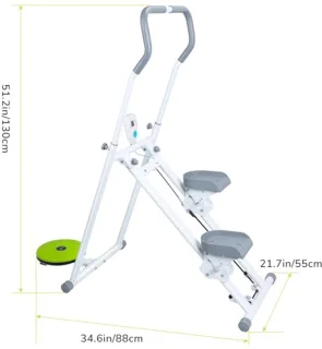 Opvouwbare Trapstepper voor Full-Body Training - Verstelbare Verticale Klimmachine voor Thuis