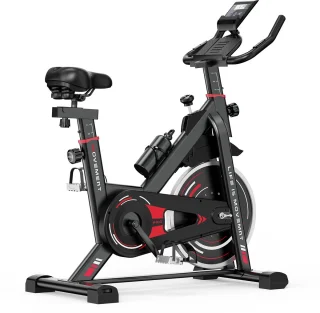 Hometrainers - Fitnessfiets voor binnenshuis met vliegwiel van 10 kg - LCD-scherm - Verstelbare stoel en armleuningen - Draagvermogen 120 kg