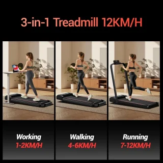 Inklapbare 3-in-1 loopband met helling voor thuis - max. 136 kg, 12 km/u