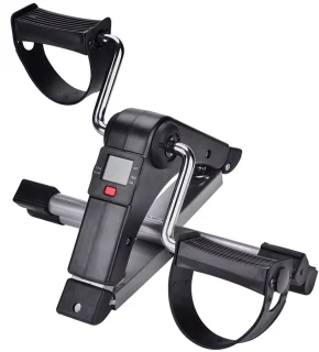 Opvouwbare Fitness Fietstrainer – Pedal Exerciser met LCD Display, Weerstand Instelbaar – Compacte Been- en Armtrainer voor Thuis & Kantoor
