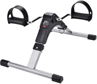 Opvouwbare Fitness Fietstrainer – Pedal Exerciser met LCD Display, Weerstand Instelbaar – Compacte Been- en Armtrainer voor Thuis & Kantoor