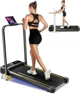 Opvouwbare Loopband met 8% Helling voor Thuisgebruik - Stille Treadmill van 0,8-8 km/u, Led-display, App en Afstandsbediening
