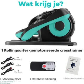Elektrische Crosstrainer – Onder-Bureau Elliptical – Compacte Zit-Pedaaltrainer met Afstandsbediening – Geschikt voor Senioren & Jongeren – Draagbaar Fitnessapparaat