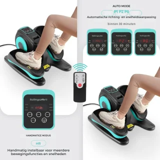 Elektrische Crosstrainer – Onder-Bureau Elliptical – Compacte Zit-Pedaaltrainer met Afstandsbediening – Geschikt voor Senioren & Jongeren – Draagbaar Fitnessapparaat