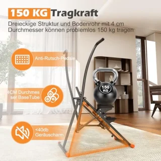 Inklapbare verticale klimmachine met verstelbare pedalen - effectieve thuistraining