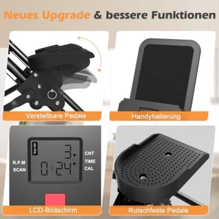 Inklapbare verticale klimmachine met verstelbare pedalen - effectieve thuistraining