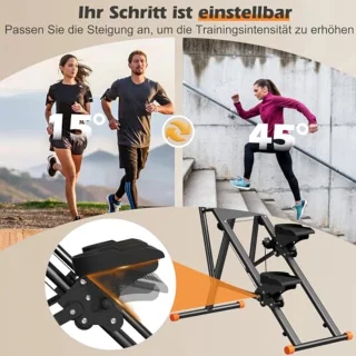 Inklapbare verticale klimmachine met verstelbare pedalen - effectieve thuistraining