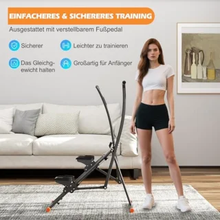 Inklapbare verticale klimmachine met verstelbare pedalen - effectieve thuistraining