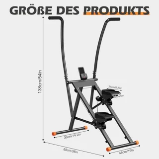 Inklapbare verticale klimmachine met verstelbare pedalen - effectieve thuistraining