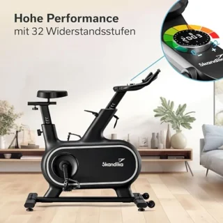 Hometrainer Fiets met 32 Weerstandsniveaus en App-Bediening | Perfect voor Thuis Workout
