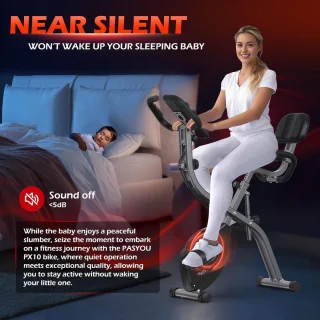 3in1 Fitnessfiets Hometrainer Inclapbaar Zwart