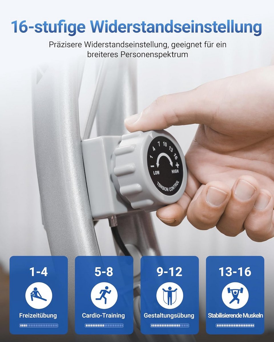 Wat vinden we goed aan de 4-in-1 Inklapbare Fitnessfiets met LCD en Hartslagmeting