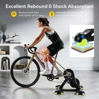 4pcs rocker plate feet, indoor cycling snap rocker feet adapter, portable rocker plates bike trainer