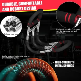 Wat vinden we goed aan de Arm Trainer Krachttrainer, Rood/Zwart, 3.5 x 18 x 69 cm