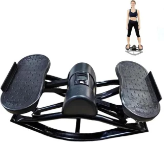 Balance trainer - stepper display - 50 x 25 x 25 cm - zwart