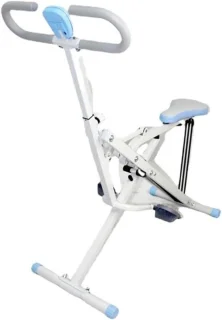 Been-oefenstation - Paardenruiter machine - Full Body Workout - Opvouwbaar ontwerp - 105 kg - Zilver Blauw