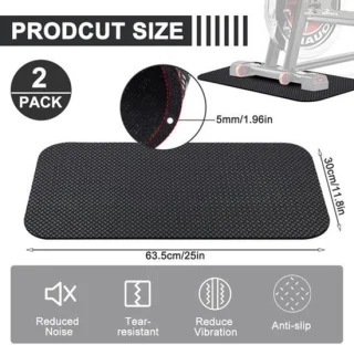 Beschermmat fitnessapparaat – 2 stuks – PVC – gymnastiekmat hometrainer