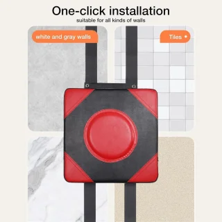 Boksdoel wandmontage 30 cm rood