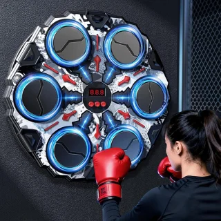 Boksmachine Slagtrainer (Wandmontage) - Zilver