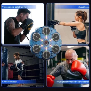 Boksmachine wandmontage 335x365 cm - Blauw