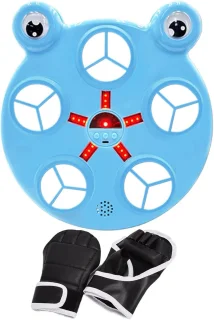 Boksmachine wandmontage Muziek Bokser - 29.5 x 33.5 cm - blauw