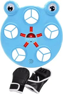 Boksmachine wandmontage Muziek Bokser - 29.5 x 33.5 cm - blauw