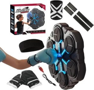 Bokstrainer met muziekbox en led-doel