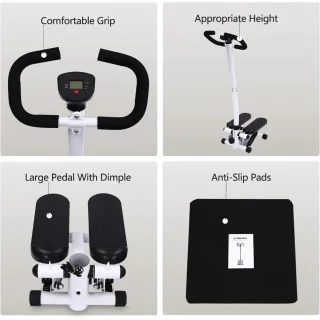 Cellista LCD mini fitness stepper met handvat
