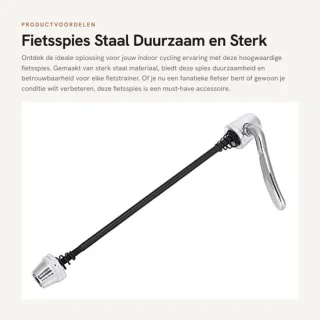 Dailygoods achteras fietsspies roestvrij staal 165 mm