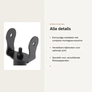 Dailygoods- Hometrainer Draaibaar Monitor - Aluminium - Fitnessapparatuur - Thuisgebruik - Eenvoudige Installatie - Veelzijdig Inzetbaar - Fitnessapparaat