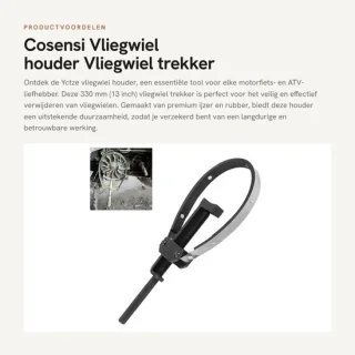 Dailygoods vliegwielhouder 330 mm met verstelbare koppeling voor trekker, motorfiets en ATV