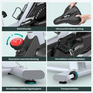 DailySupplies Spinningfiets Hometrainer Fitbike