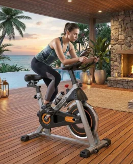Designbest Hometrainer Ergometer Zilver
