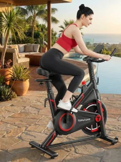 Designbest Hometrainer Fitnessfiets Rood