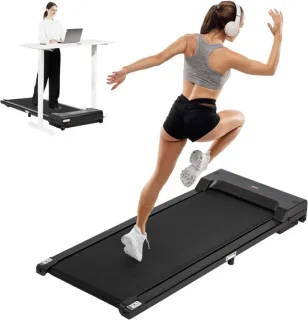 Elektrische loopband 2-in-1 trainer zwart