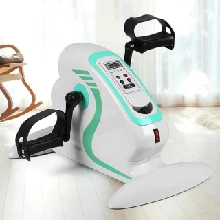 Elektrische pedaaltrainer mini hometrainer wit