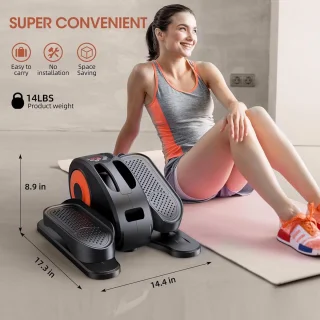 Elliptische trainer onder bureau