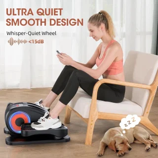 Elliptische trainer onder bureau