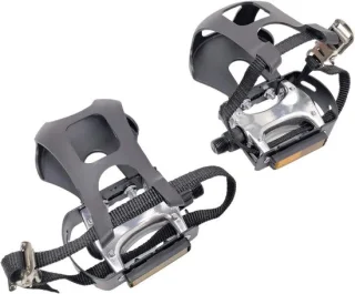 Fietspedalen met clips voor hometrainer - zwart