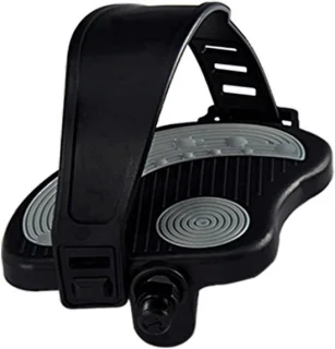 Fietspedalen met riem hometrainer 9/16 inch zwart